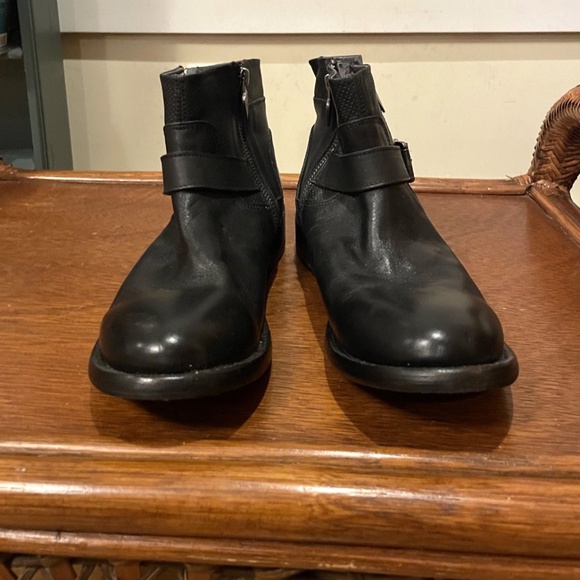 Mark Nason Los Angeles Black Moto Biker Booties Boots Size 8 - Picture 2 of 6